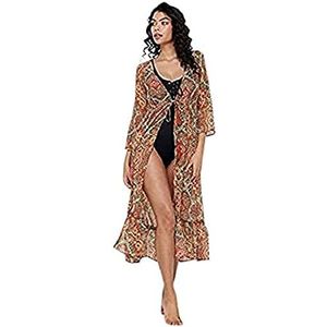 ONLY Onlboho Life Beach Dress Robe de plage pour femme, Hot Sauce, XS-S