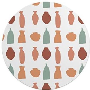 Questo Casa, Ronde muismat met antislip onderkant voor kantoor en thuis, diameter 22 cm