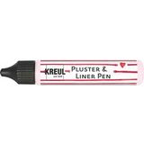 Kreul 49825 Pluster & Liner Pen Mademoiselle Rose Pluster verf voor het versieren en decoreren van 3D-effect met de oven of föhn, 29 ml