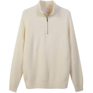 Diana Studio Half Zip Bianco Perla Sweater Heren (1 stuk), Helder