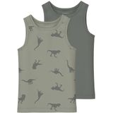 NAME IT Nmmtank Top 2p Agave Green Dino Noos gebreide jongens, Agave Green