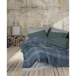Nuit Des Rêves Parure de lit XXL (1 pièce), bleu, 155 x 220 cm, 50% coton, 50% polyester, lavable en machine à 40 °C, design élégant avec fermeture à bouton