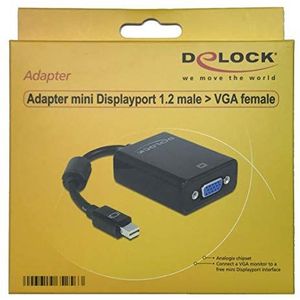 DeLOCK 65256 Mini DisplayPort op VGA, 0,18 m, zwart