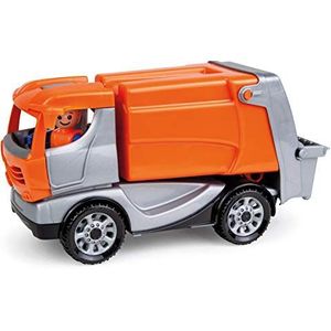 Lena 01623 - Truckies vuilniswagen, stabiel voertuig ca. 22 cm, klein speelgoedvoertuig, vuilnisauto voor kinderen vanaf 2 jaar, robuuste speelgoedvuilniswagen voor zandbak, strand en kinderkamer