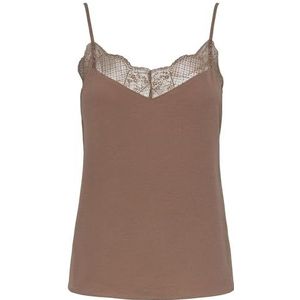 PIECES Pctiffany Noos Bc T-shirt met kant, damestop, fossiel