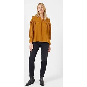 French Connection Astride Crepe damesblouse bruin XL, Bruin