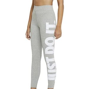 Nike W NSW Essntl Gx HR Lggng JDI Leggings Sport Vrouwen, DK grijs heather/wit