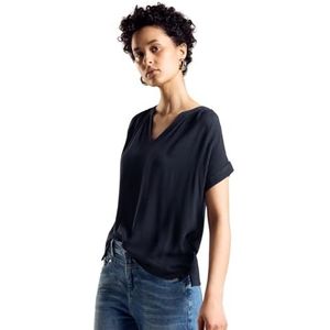 Street One Dames T-shirt, donkerblauw, 38, Donkerblauw