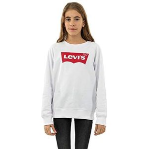 Levi's Kids Lvg Key Item Logo Crew Junior Sweatshirt voor meisjes, Wit en rood