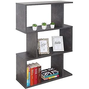 RICOO WM072-BG opbergrek, 97 x 70 x 25 cm, bibliotheek 3 dozen betongrijs
