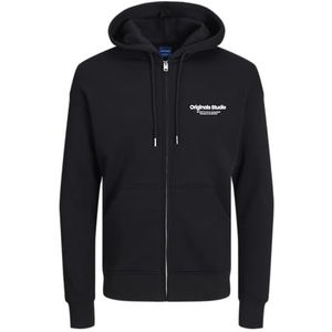 JACK & JONES Jorvesterbro Hoodie met ritssluiting Pls Trainingsjack voor heren, zwart.