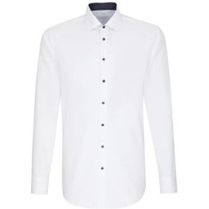 Seidensticker Businesshemd, slim fit, strijkvrij, Kent-kraag, lange mouwen, 100% katoen, wit (wit 01)
