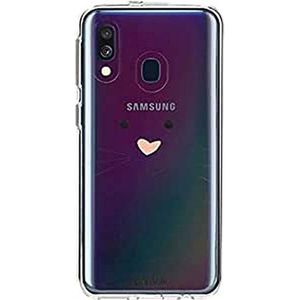 Samsung Galaxy A40 (2019) Hoes Slim TPU Beschermhoes Schokbestendig Krasbestendig Beschermhoes voor Samsung Galaxy A40 (2019) Bunny Face Casetastic