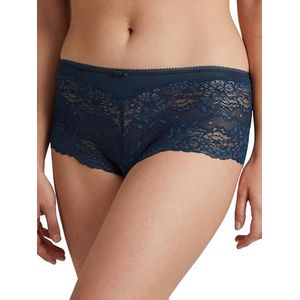 CALIDA Sensual Secrets damesslip met delicate kant, licht transparant, pauwenblauw, 38-40, Pauw Blauw