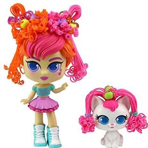 CURLIGIRLS Verzamelaar-Meili & Lulu-Magisch haar voor oneindige kapsels - cadeau speelgoed meisjes accessoires inclusief pop 15 cm dier 6 cm, 82099