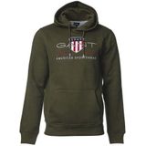 GANT Reg Archive Shield Hoodie Sweatshirt met capuchon voor heren, Juniper Groen