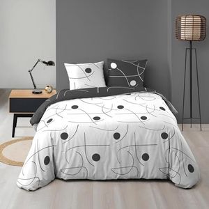 Douceur D'Intérieur 3-delige Beddengoedset - 240x220 Cm Microvezel Getuft - Wit Douceur D'Intérieur 3-delige Beddengoedset - 240x220 Cm Microvezel Getuft - Wit