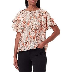 TILDEN Damesblouse, Bloemen Roest, L, Bloeiende roest