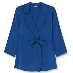 Samoon Veste en jean pour femme + tissu denim, Bleu cobalt, 44