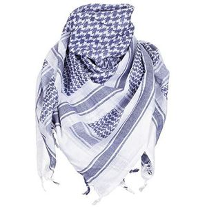 MFH PLO-sjaal met franjes Shemagh, Blauw/Wit