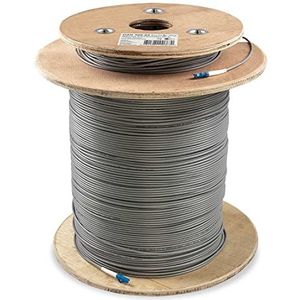 Axing OAK 500-04 LWL-kabel met staalbinding, SMF-monomode, LC/UPC-stekker, 500 m