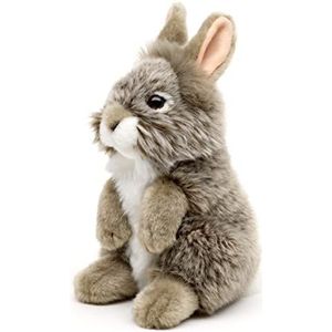 Uni-Toys - Grijs angora konijn, staand - 18 cm (hoogte) - pluche konijn, konijn - pluche, knuffeldier