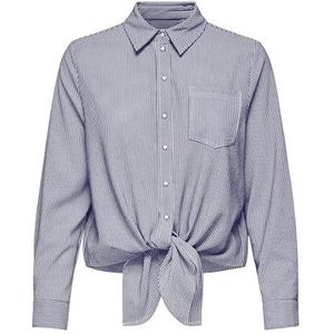 ONLY Onllecey Ls Knot Shirt Noos Wvn Damesblouse, Turkoois