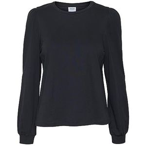 Vero Moda Vmkerry Ls O-hals Top Vma Noos T-shirt voor dames, zwart.