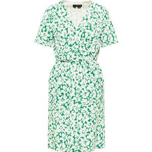 LYNNEA Robe pour femme avec motif floral 19222813-LY02, vert/blanc, taille M, Robe à motif floral, M