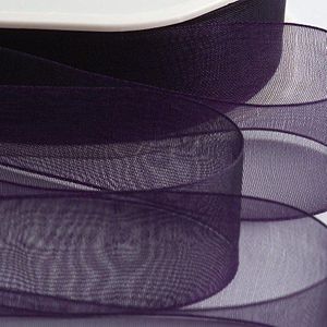 Italian Options Organza lint, 38 mm x 20 m, aubergine