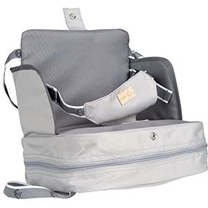 roba Little Star Stoelverhoger voor baby's, grijs, van 6 maanden tot 3 jaar, tot 15 kg, opblaasbaar kussen voor thuis en reizen, geschikt voor alle stoelen met rugleuning