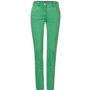 Cecil B377192 Damesbroek van katoen, slim fit, Celery Green