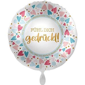 Premioloon | 1 decoratieve ballon, voel je ingedrukt, geschikt voor helium, diameter 43 cm