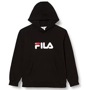 Fila Logo Sande Klassiek sweatshirt met capuchon, uniseks, kinderen, zwart.