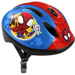 STAMP Bicycle Helmet S Spidey Jeugd Unisex, Blauw/Rood, Maat S