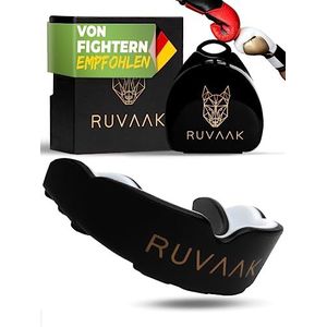 RUVAAK® Gebitsbescherming - optimale pasvorm en meer prestaties | mondbescherming voor boksen, MMA, hockey, kickboksen, Muay Thai en vechtsporten | Sportmondbeschermer met hygiënische box
