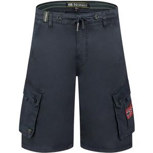Geographical Norway Phenixama Men - Bermuda Homme Casual Coton - Short Hommes Sport Cargo - Shorts Bermudas Court A Ceinture Coupe Normale - Homme Printemps Été (Marine M), Marine, M