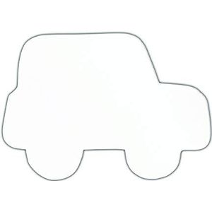 Décopatch - Ref AC448O – Grote auto (wit) – object om te versieren – 2,5 x 20,5 x 14,5 cm – decoreren met decopatch-papier & lijm PaperPatch, pailletten, kleuren