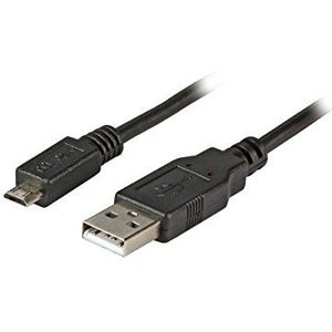 EFB-Elektronik USB 2.0 kabel A-Micro-B 5-polige stekker op stekker, 1 m, zwart