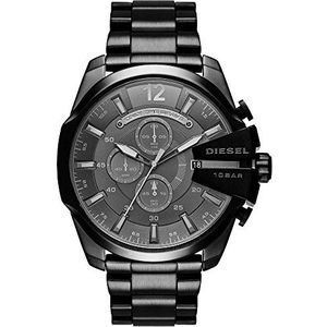 Diesel Mega Chief Chronograph Black roestvrijstalen horloge