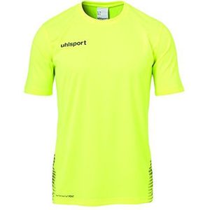 uhlsport Score T-shirt voor kinderen, Neon Geel/Zwart, XS