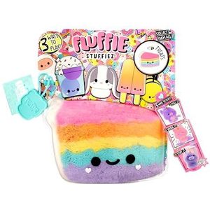 Fluffie Stuffiez Kleine knuffel om te verzamelen, Cake, verrassing om uit te pakken met ASMR, fidget, doe-het-zelf vulling om te verwijderen, ultrazachte knuffel, voor kinderen vanaf 4 jaar