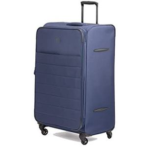 BIBA Reiskoffer type trolley, lila G-koffer, trolley-handvat, ritssluiting, polyester, Navy Blauw, Koffers en trolleys