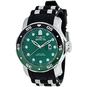 Invicta Pro Diver 39105 groene herenpolshorloge, kwarts, 48 mm, armband, armband