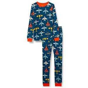 Hatley Biologische katoenen pyjama met lange mouwen voor jongens, flying aircrafts