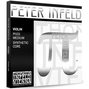 Thomastik Peter Infeld Vioolsnaren, synthetische kern, 4/4 spel met vertinde Mi