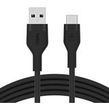 Belkin BoostCharge Flex USB-C naar USB-A-kabel (2 m), USB-IF-gecertificeerd, oplaadkabel voor iPad Pro, Galaxy S21, Ultra, Plus, Note 20, Pixel enz. (zwart)