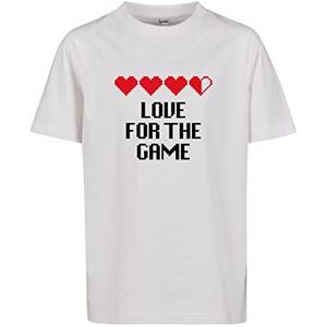 Mister Tee Kids Love for The Game T-shirt, uniseks, kinderen, wit, 110-116, Wit