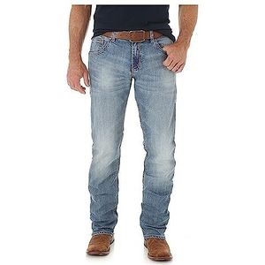 Wrangler Jeans voor heren, retro, slim fit, rechte pijpen, kleur Greybull, 29W x 34L, Greybull, 29W x 34L, Greybull