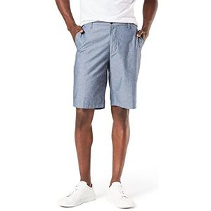 Dockers Perfecte korte herenshorts, chambray, 34, CLARKE CHAMBRAY FADED NAVY